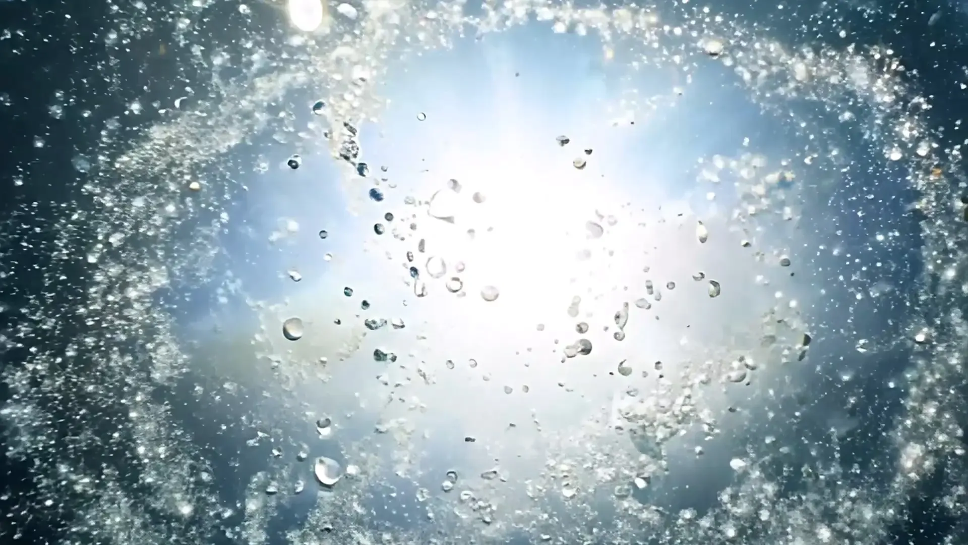 Glowing Water Particle Burst for Sci-Fi Movies